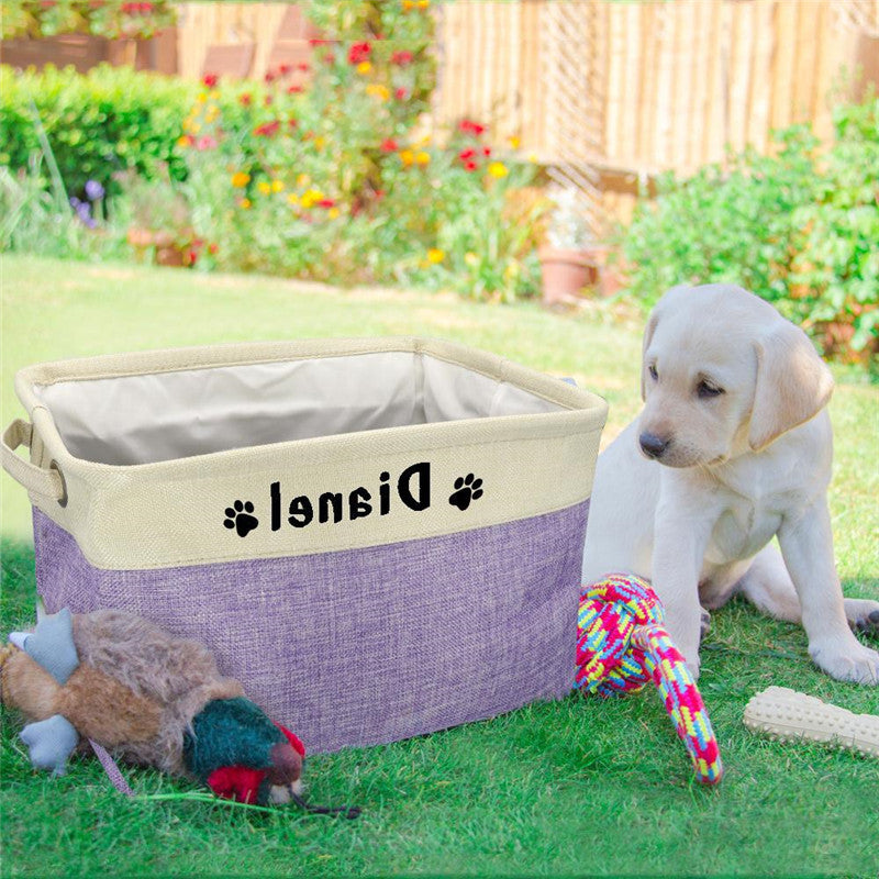 Personalized Pet Toy Storage Basket