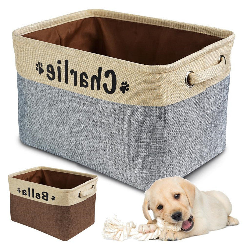 Personalized Pet Toy Storage Basket
