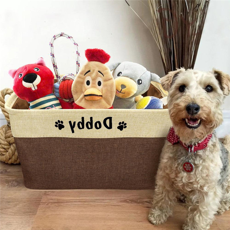 Personalized Pet Toy Storage Basket