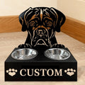 Personalized Dog Food Bowl Rack